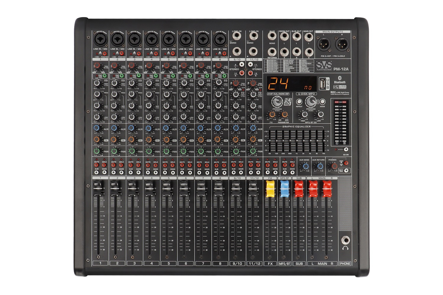 SVS Audiotechnik mixers PM-12A Активный аналоговый микшерный пульт, 12-канальный в Уфе